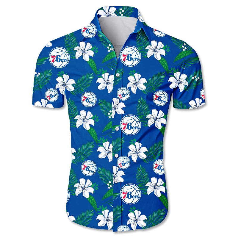 Philadelphia 76ers Hawaiian shirt Tropical Flower summer