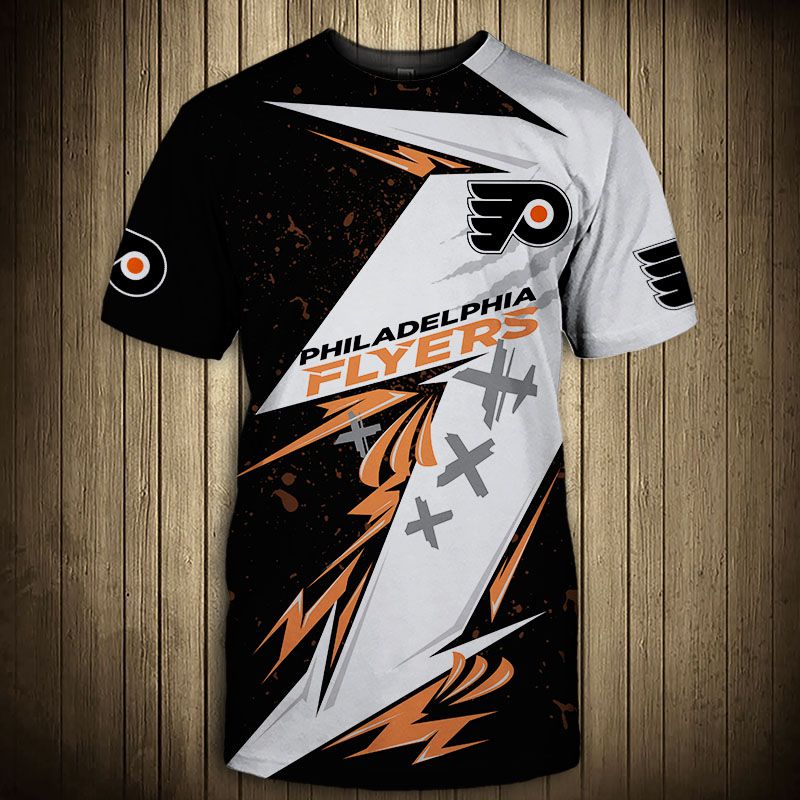 Philadelphia Flyers T-shirt 3D thunder design short Sleeve