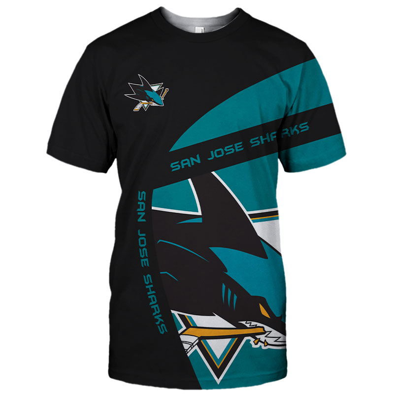 San Jose Sharks T-shirt 3D cute short Sleeve gift for fans