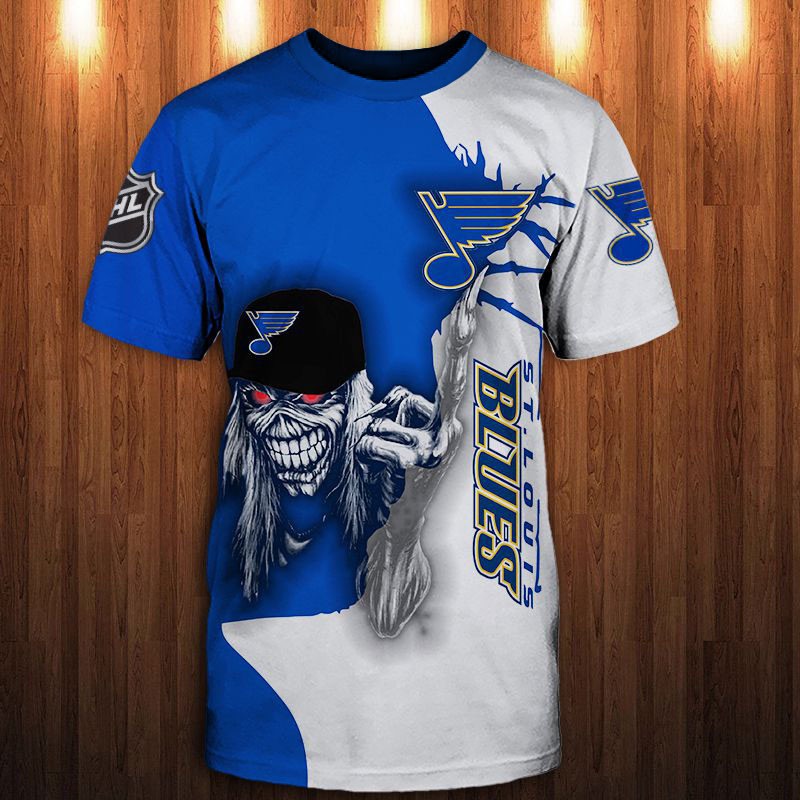 St. Louis Blues T-shirt 3D Ultra Death gift for Halloween