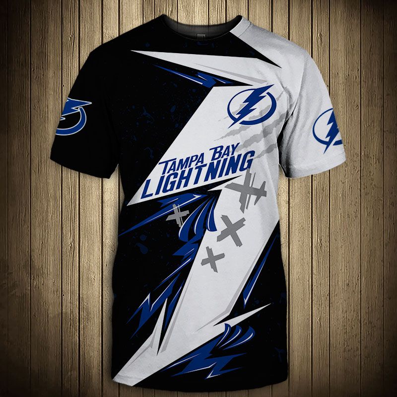 Tampa Bay Lightning T-shirt 3D thunder design short Sleeve