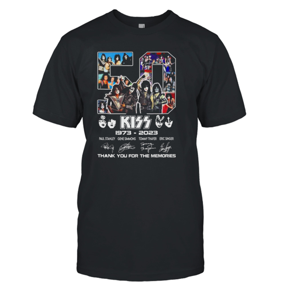 50 Year Kiss 1973 2023 Signature Thank You For The Memories Shirt