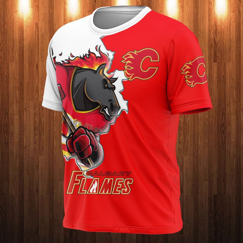 Calgary Flames T-shirt 3D cartoon graphic gift for fan