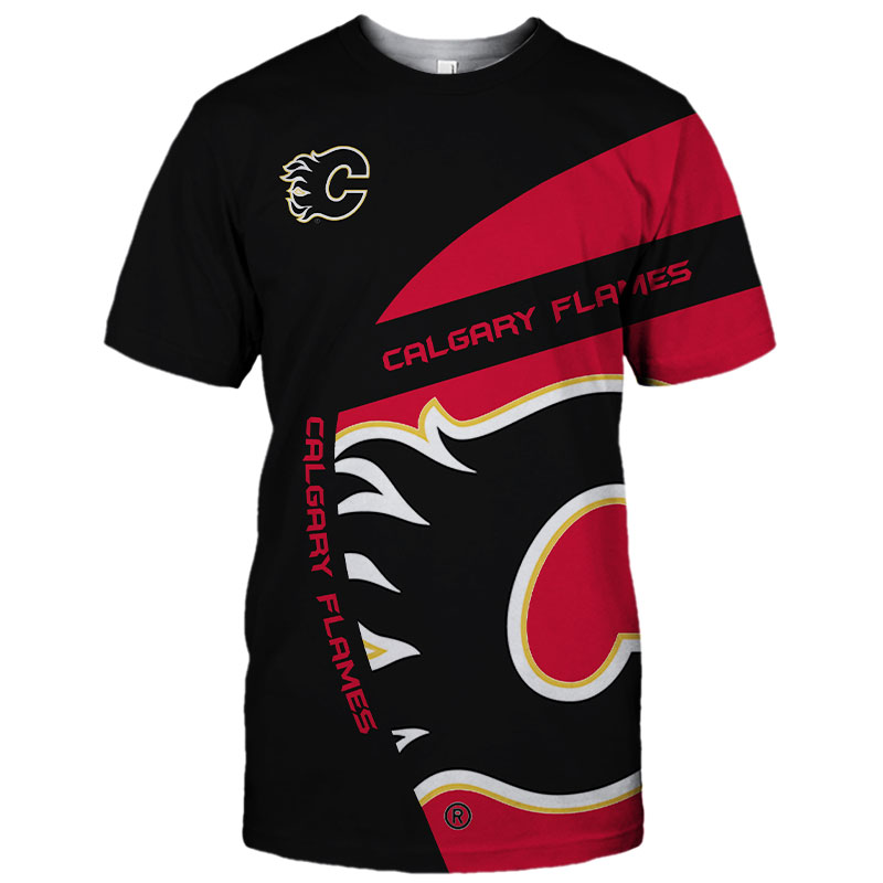 Calgary Flames T-shirt 3D cute short Sleeve gift for fans