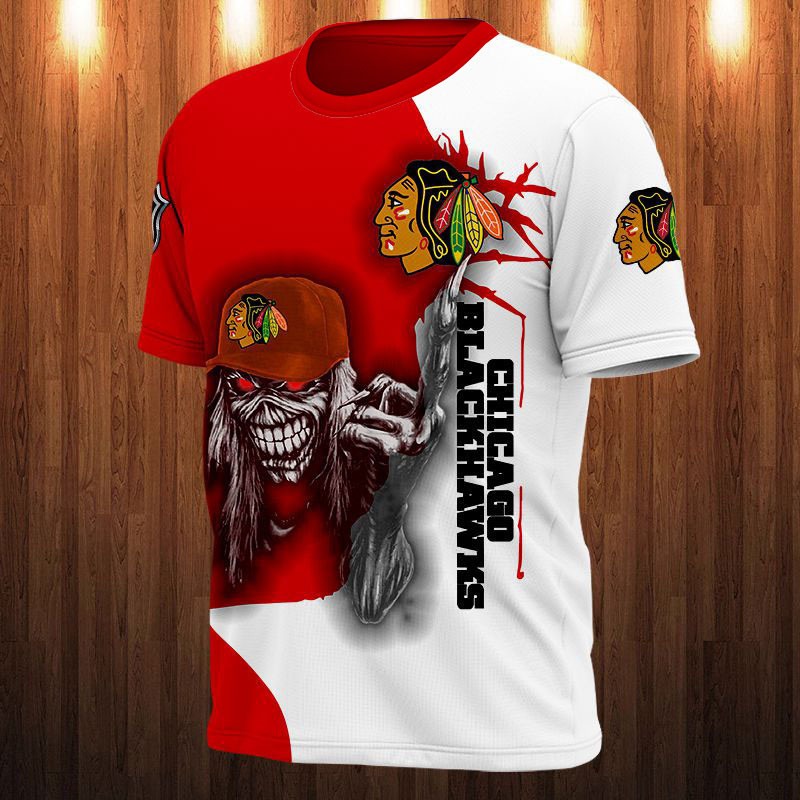 Chicago Blackhawks T-shirt 3D Ultra Death gift for Halloween