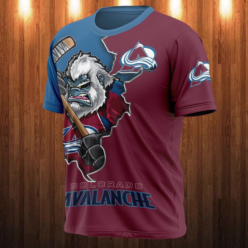 Colorado Avalanche T-shirt 3D cartoon graphic gift for fan