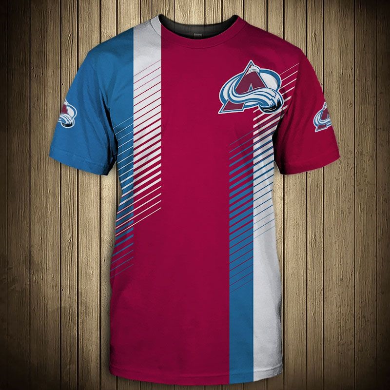 Colorado Avalanche T-shirt 3D cool design short Sleeve