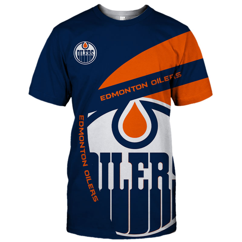 Edmonton Oilers T-shirt 3D cute short Sleeve gift for fans