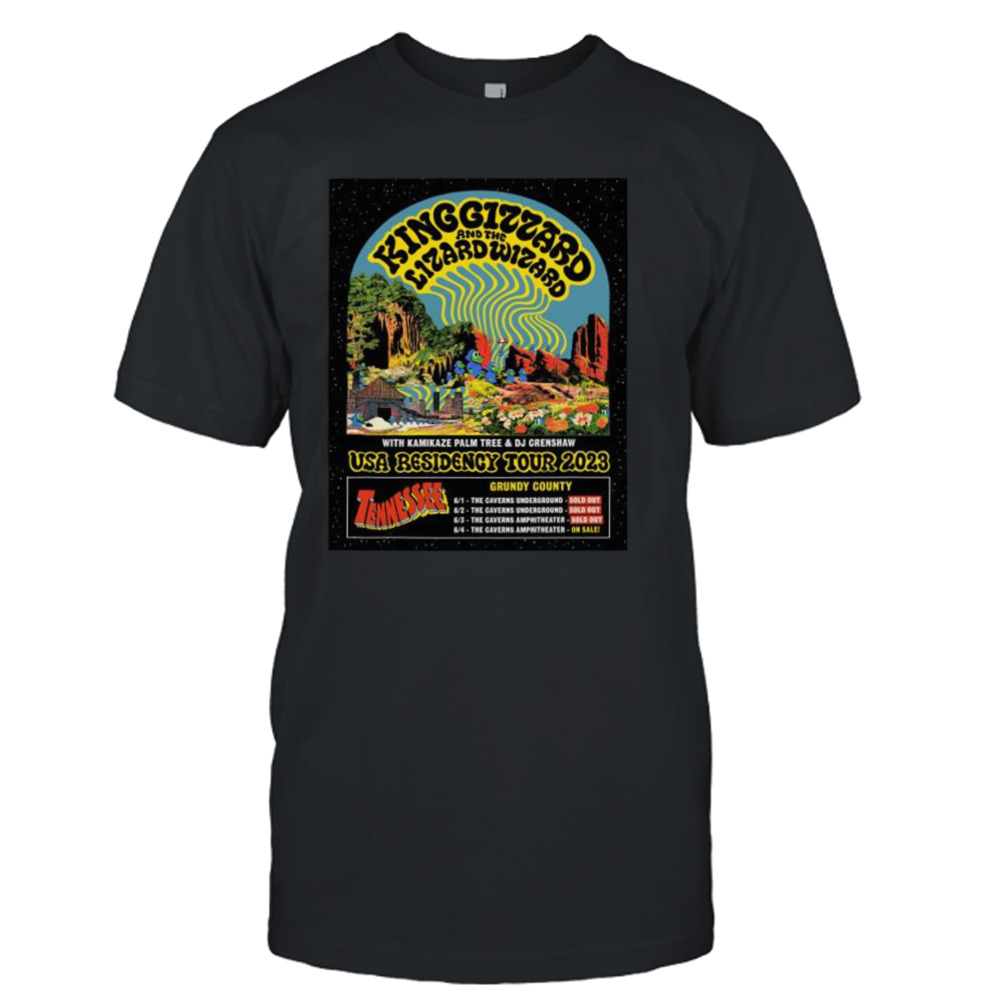 King Gizzard and the Lizard Wizard USA residency tour 2023 poster shirt