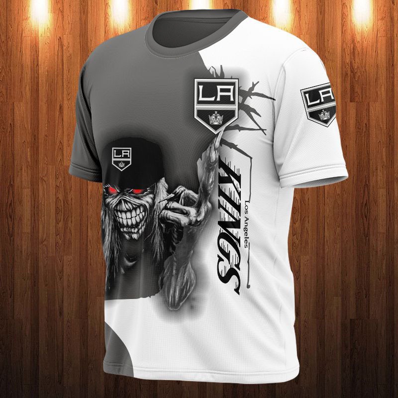 Los Angeles Kings T-shirt 3D Iron Maiden gift for Halloween