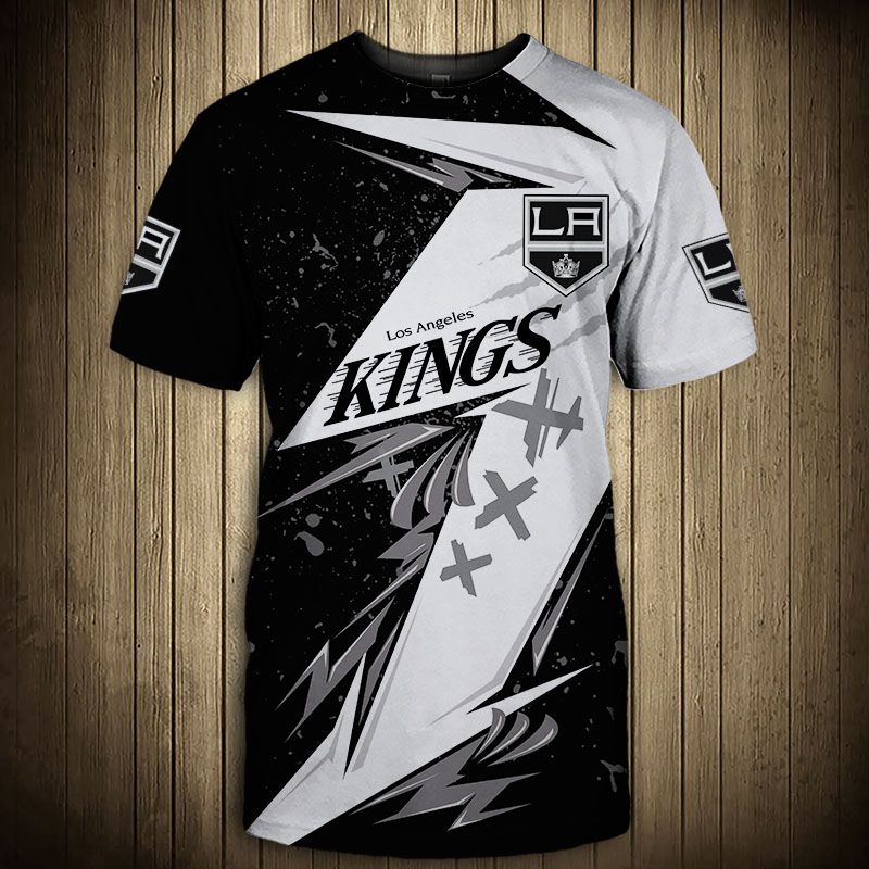 Los Angeles Kings T-shirt 3D thunder design short Sleeve