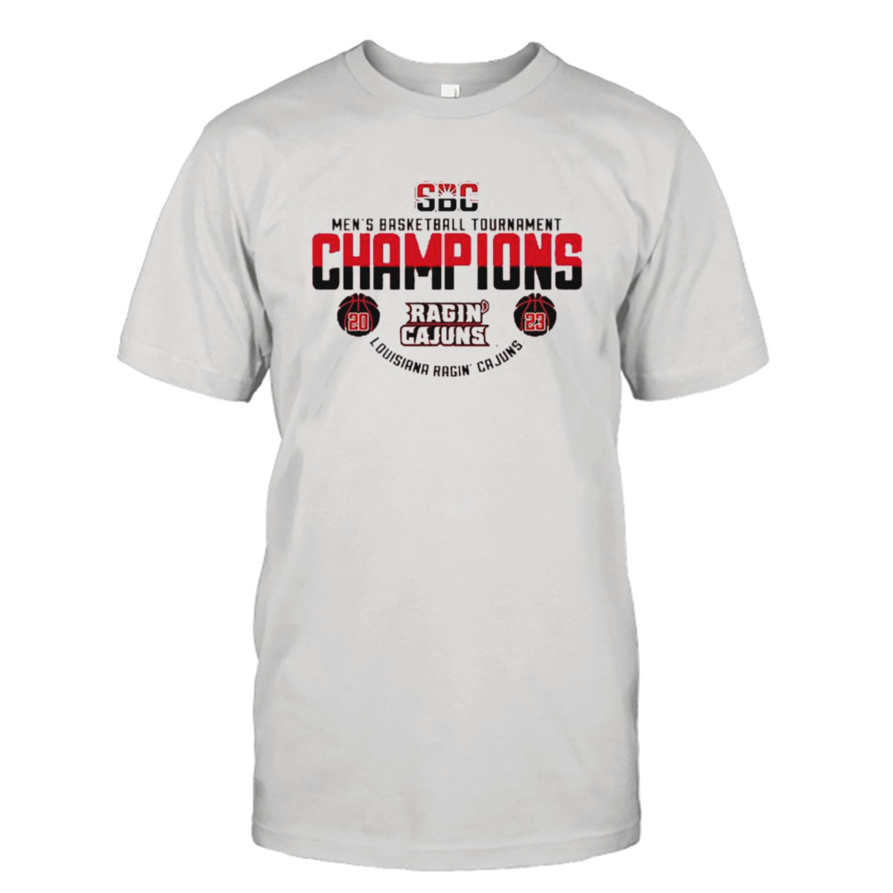 Louisiana Ragin’ Cajuns 2023 Sun Belt Men’s Basketball Conference Tournament Champions T-Shirt