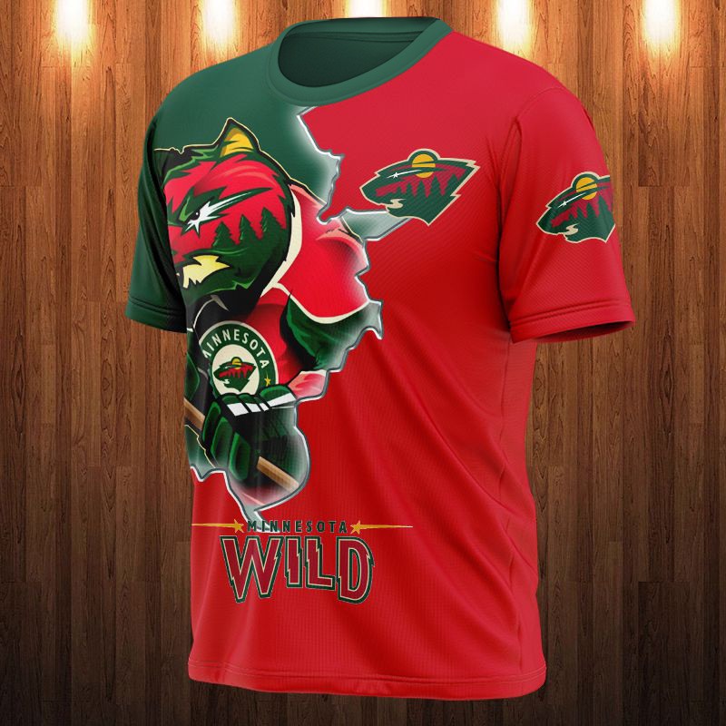 Minnesota Wild T-shirt 3D cartoon graphic gift for fan