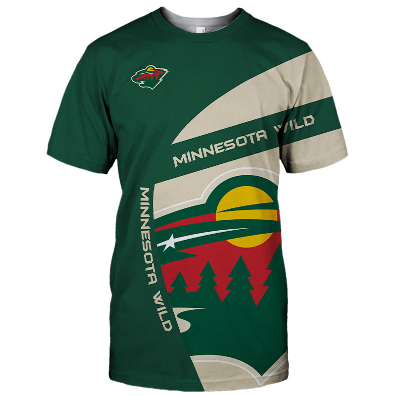 Minnesota Wild T-shirt 3D cute short Sleeve gift for fans