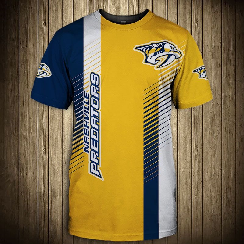 Nashville Predators T-Shirt 3D cool design short Sleeve