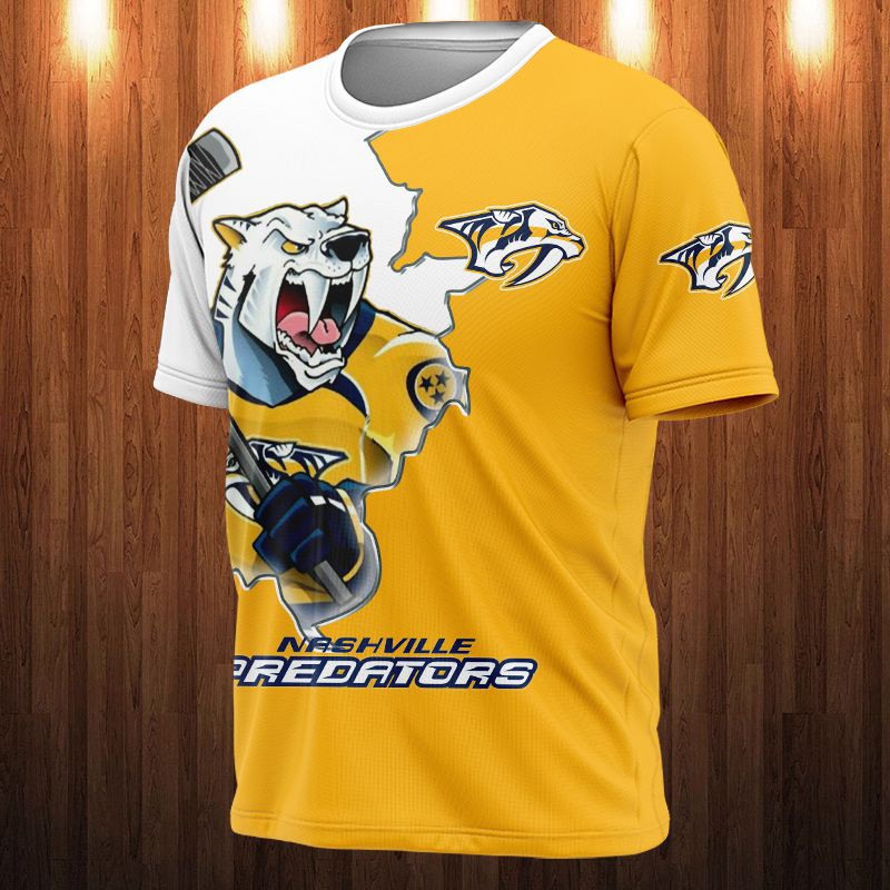 Nashville Predators T-shirt 3D cartoon graphic gift for fan