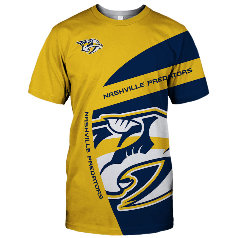 Nashville Predators T-shirt 3D cute short Sleeve gift for fans