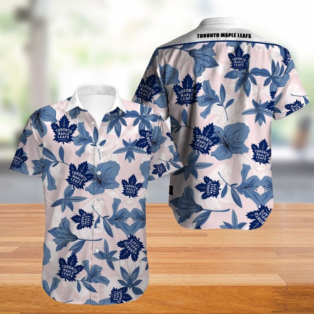 Toronto Maple Leafs Hawaiian Shirt Tropical Flowers summer for fans