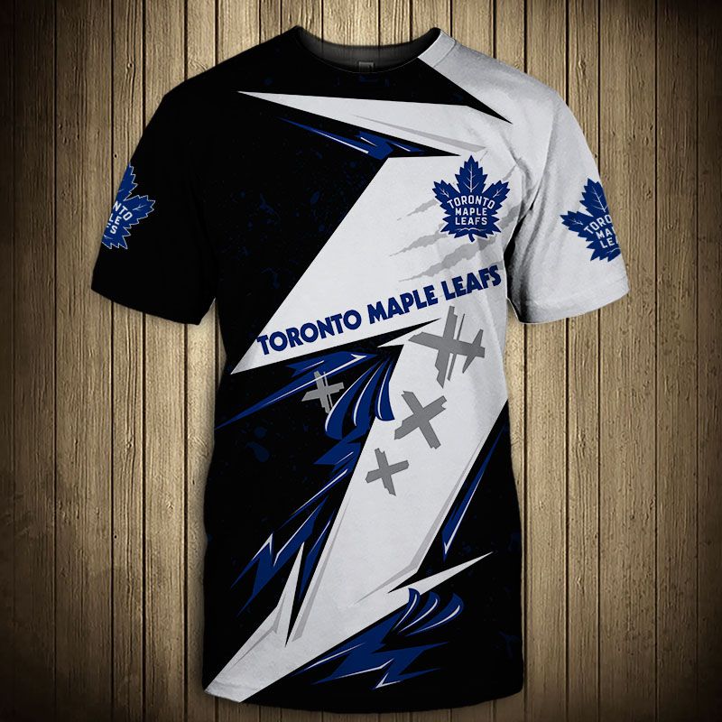 Toronto Maple Leafs T-shirt 3D thunder design short Sleeve