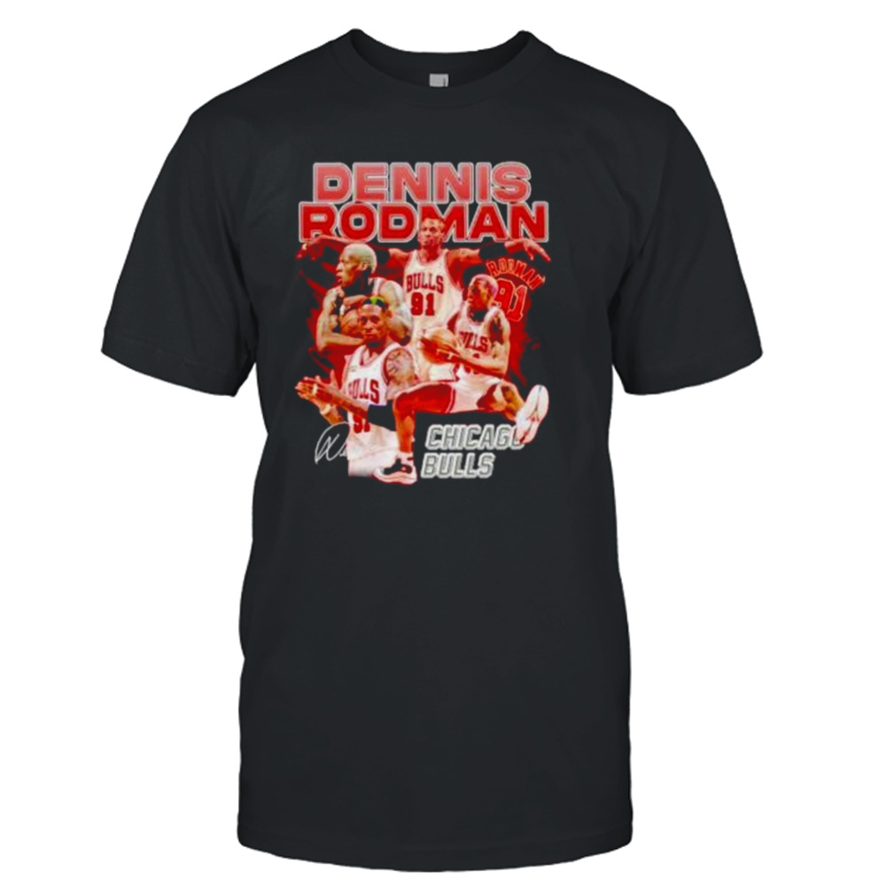 dennis Rodman Chicago Bulls basketball vintage shirt