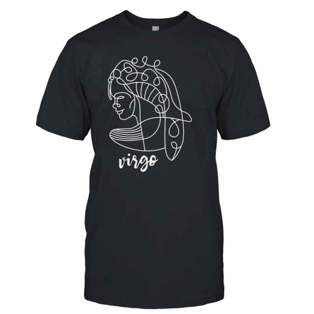 Aesthetic Lineart Virgo Astrological Sign shirt