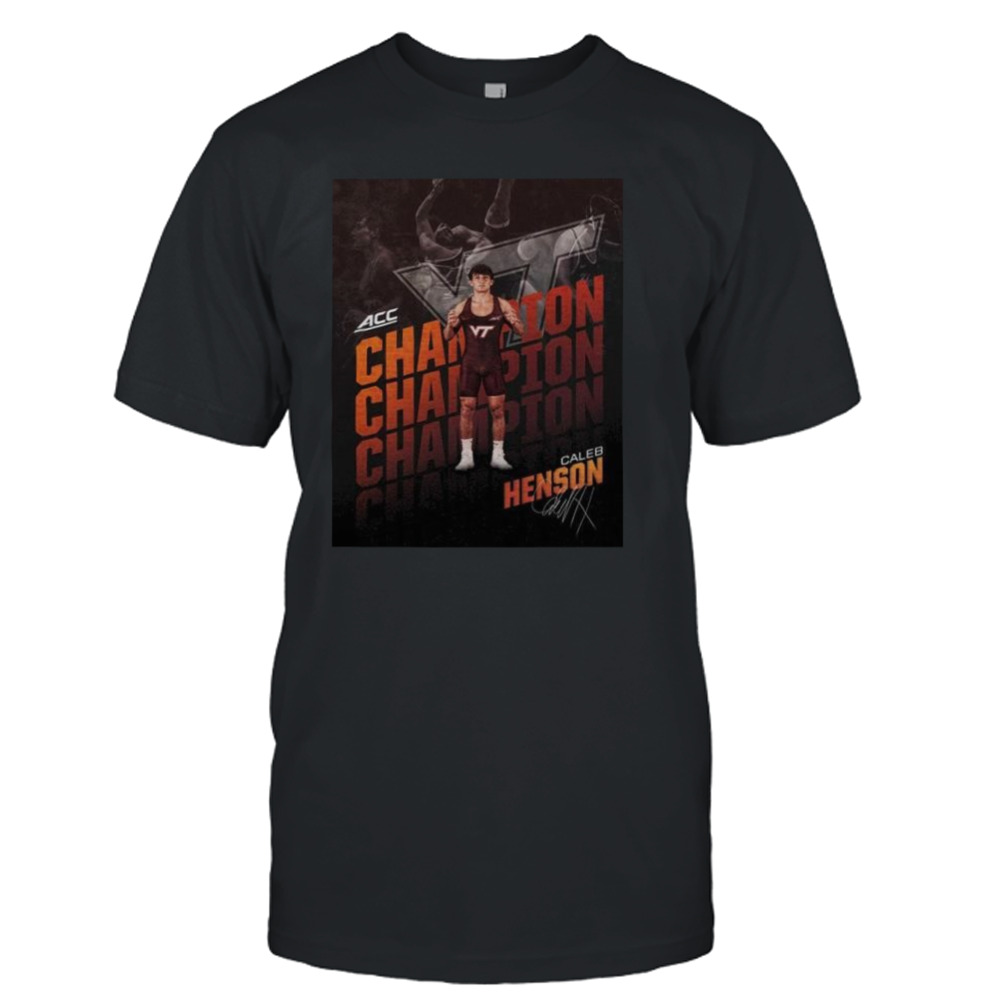 Caleb Henson Virginia Tech wrestling ACC champion shirt