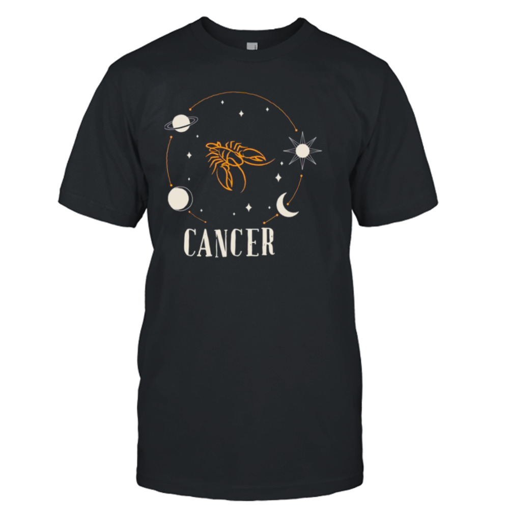 Cancer Zodiac Sign Galaxy Celestial Stars And Moons shirt