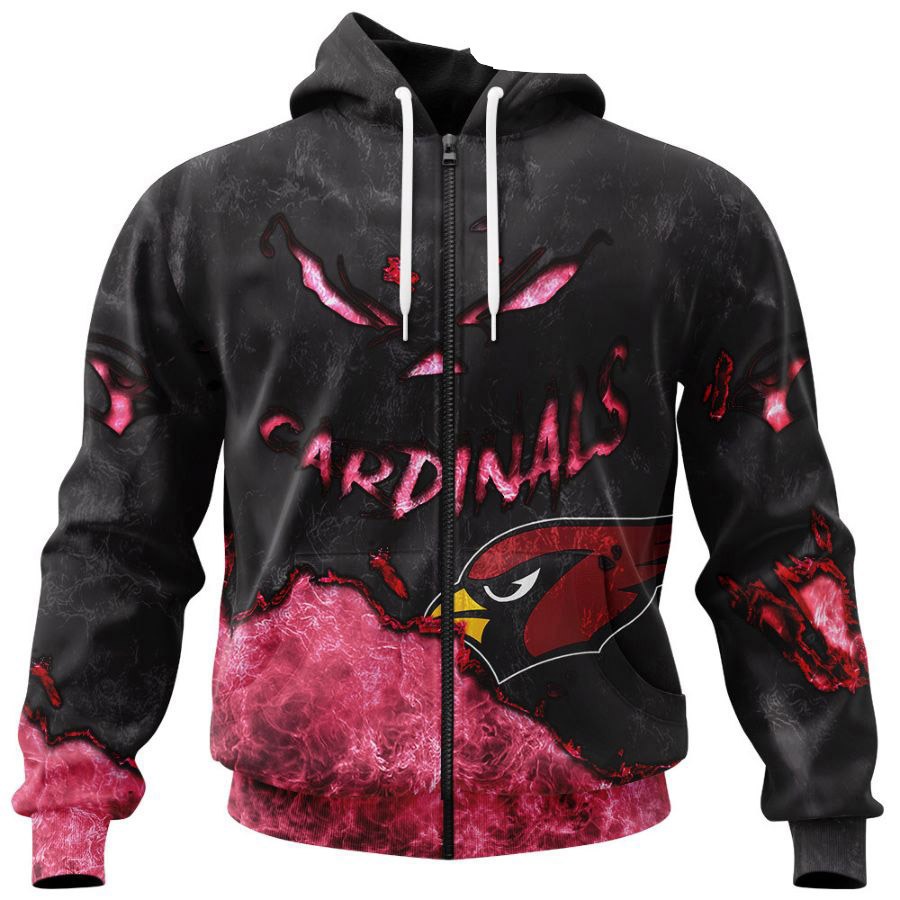 Arizona Cardinals Football Halloween 3D Hoodie Nfl 3D Sweatshirt