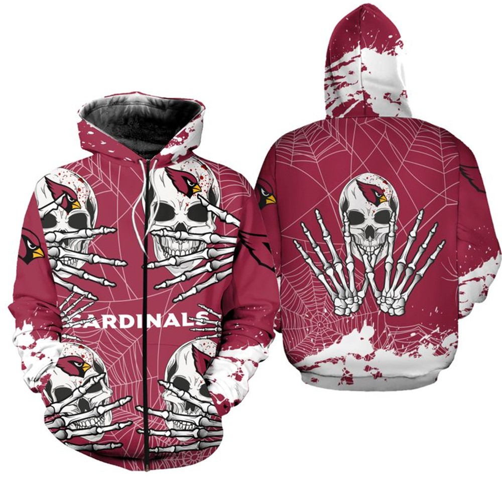 Arizona Cardinals Halloween Horror Night Hoodie 3D All Over Print