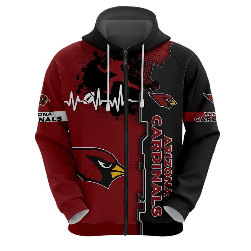 : Ultra Game NFL Arizona Cardinals Mens Fleece Hoodie