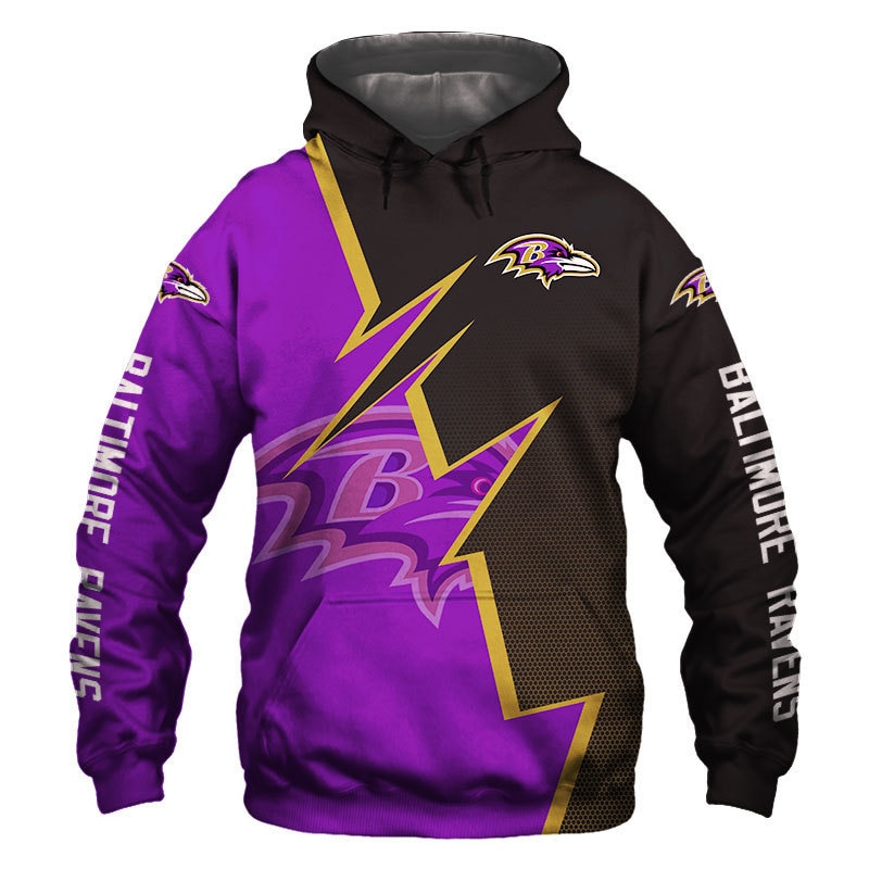 Baltimore Ravens Hoodie Zigzag graphic Sweatshirt gift for fans