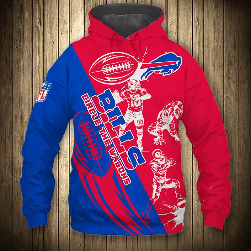 Buffalo Bills Hoodie 3D Cartoon player cute Sweatshirt