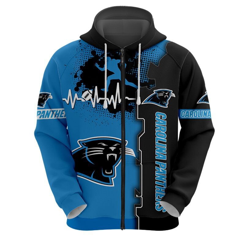 Carolina Panthers NFL Christmas Personalized Hoodie Zipper Fleece