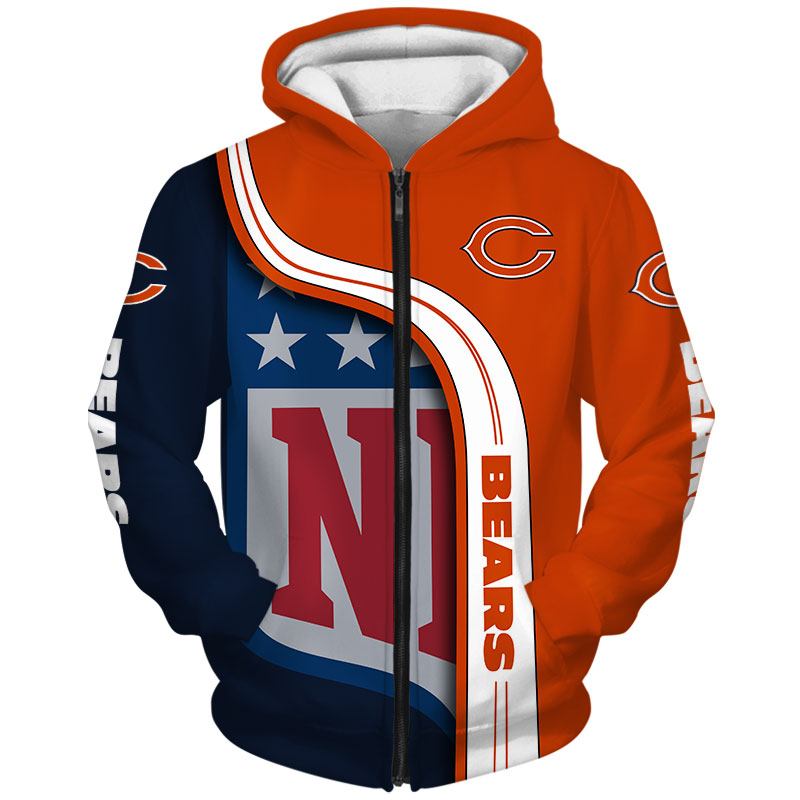 Chicago Bears 3D Hoodie Pullover Sweatshirt NFL for fans