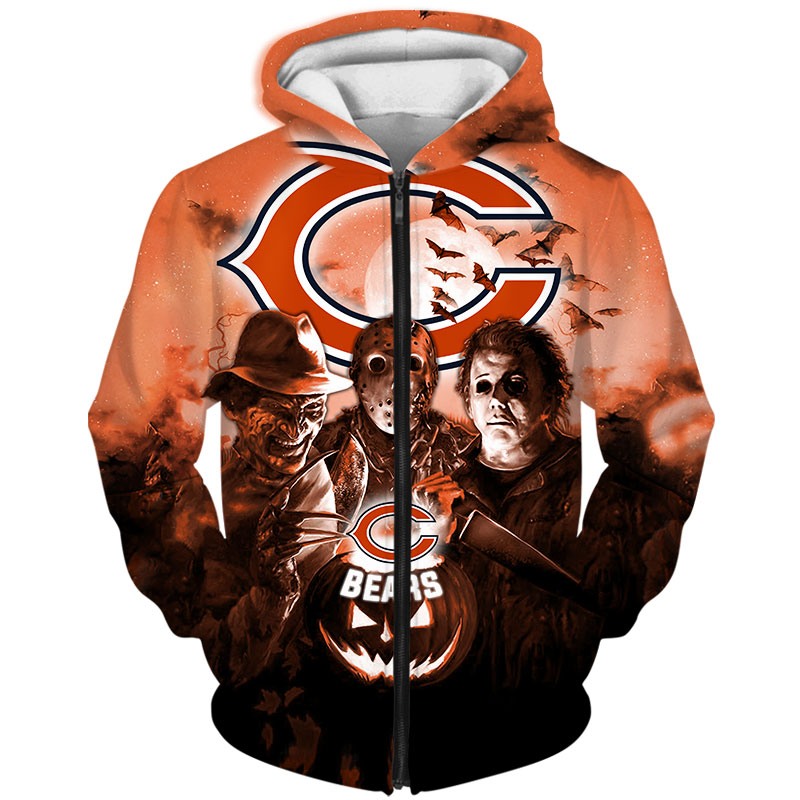 Chicago Bears zip hoodies gift for fan 