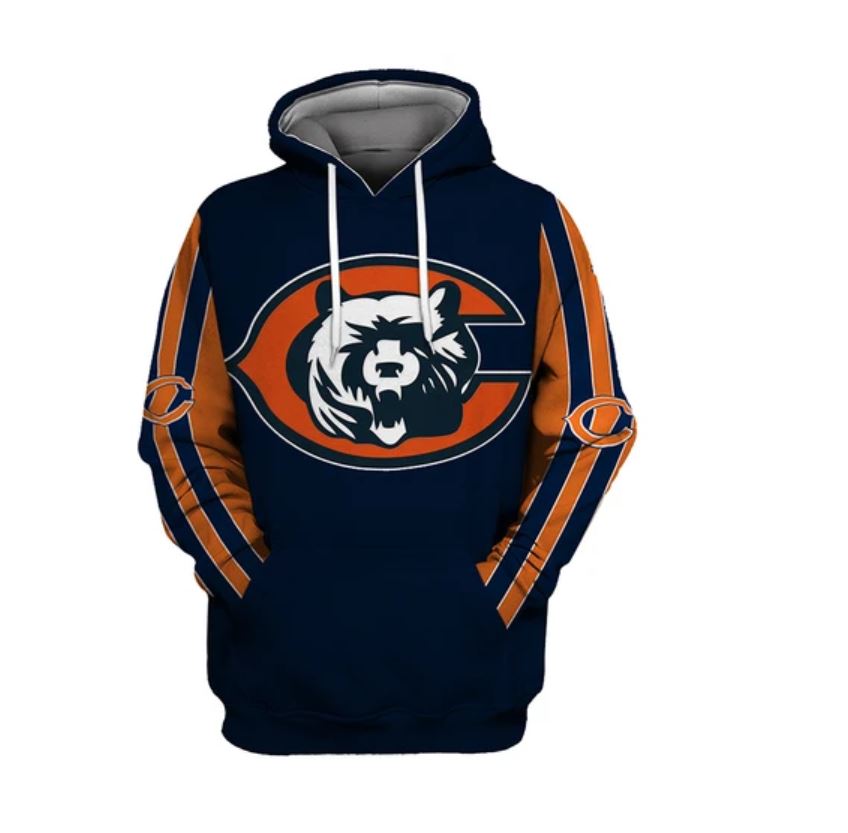 Chicago Bears Hoodie 3D Long Sleeve Pullover new season