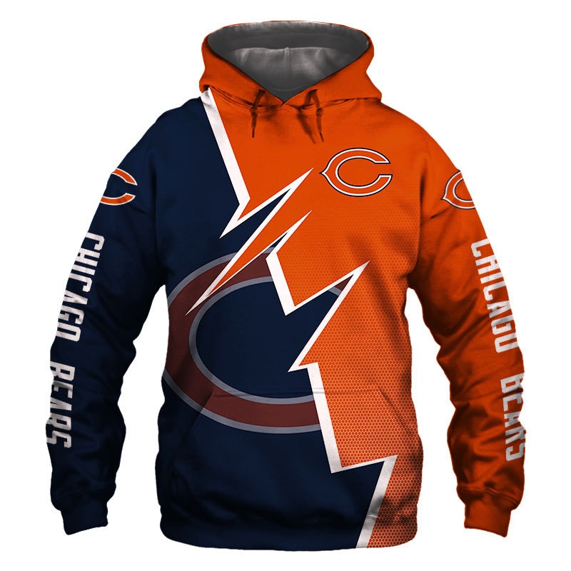 Chicago Bears Hoodie Zigzag graphic Sweatshirt gift for fans