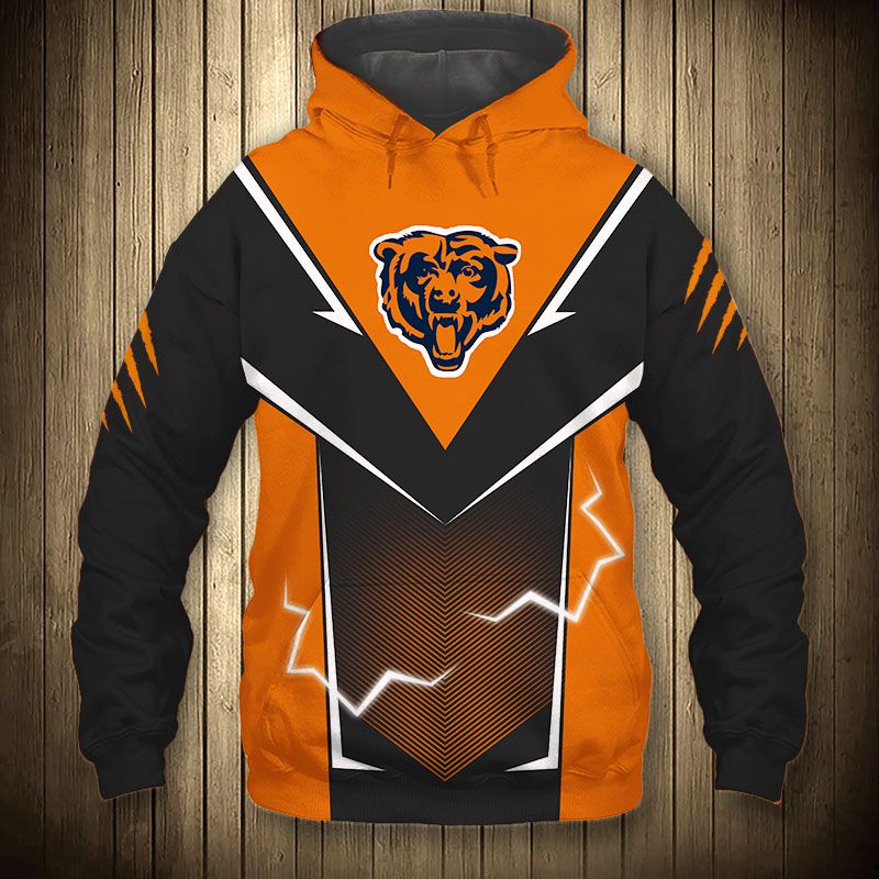 Chicago Bears Hoodie lightning graphic gift for men