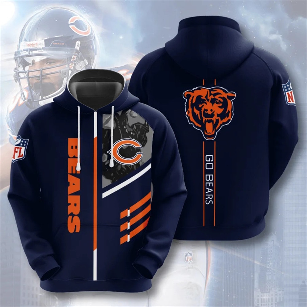 Chicago Bears Hoodies 3 lines graphic gift for fans