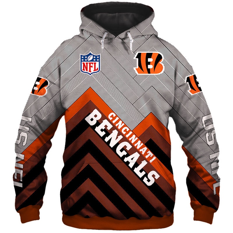 Cincinnati Bengals Hoodie 3D cheap Long Sweatshirt Pullover size S-5XL