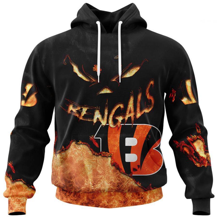 Cincinnati Bengals Hoodie Halloween Horror Night All Over Print