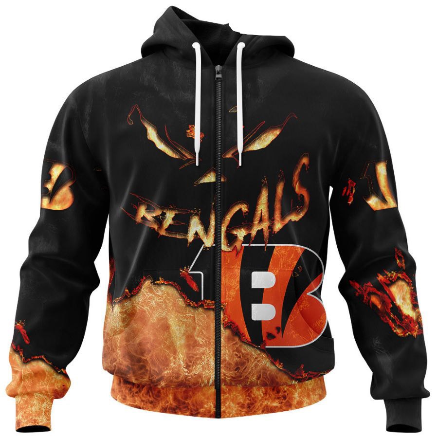 Cincinnati Bengals Hoodie Halloween Horror Night All Over Print