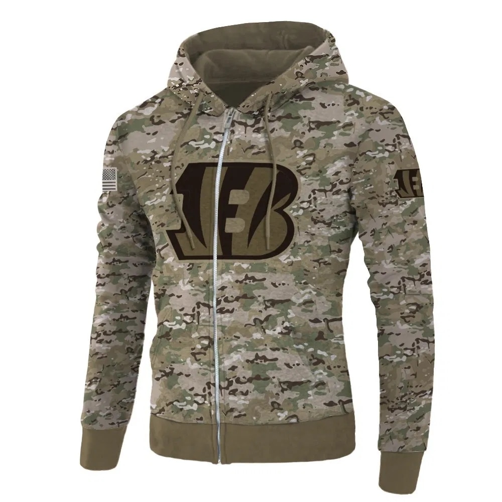 Cincinnati Bengals Camo 3D Hoodie 3D Sweatshirt - T-shirts Low Price