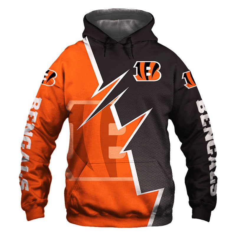 Cincinnati Bengals Hoodie Zigzag graphic Sweatshirt gift for fans