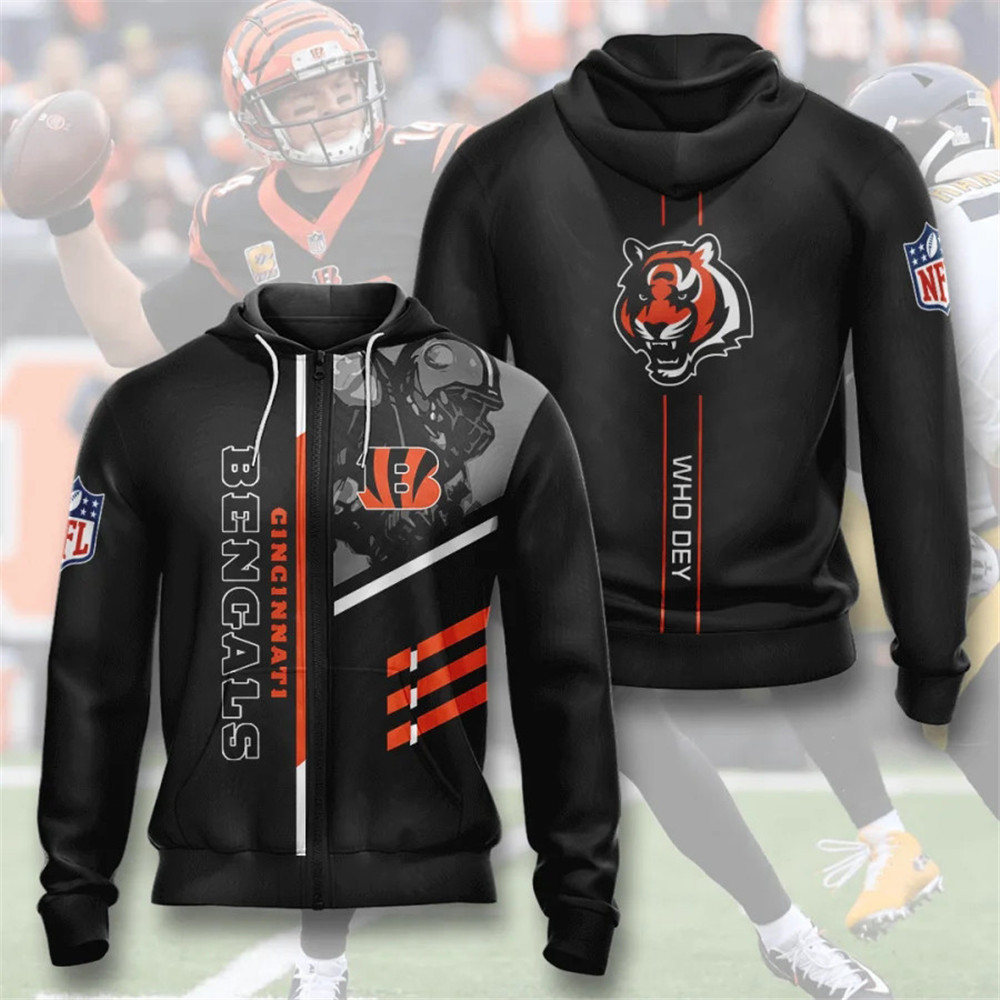 Cincinnati Bengals Players Logo American Football 3D Hoodie Nfl 3D