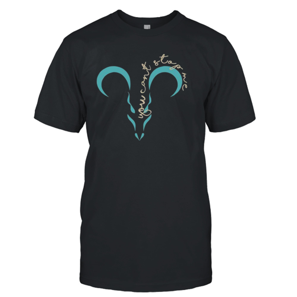 Strong Script Design Zodiac Sign Aries shirt