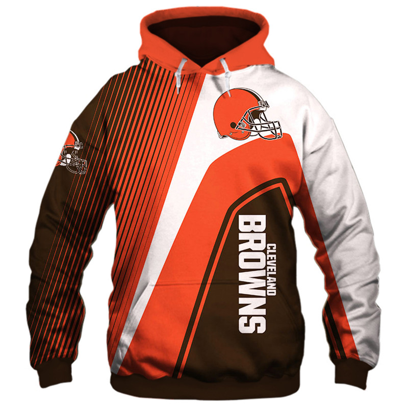 Cleveland Browns 3D Zip Hoodie cheap Sweatshirt Pullover NFL