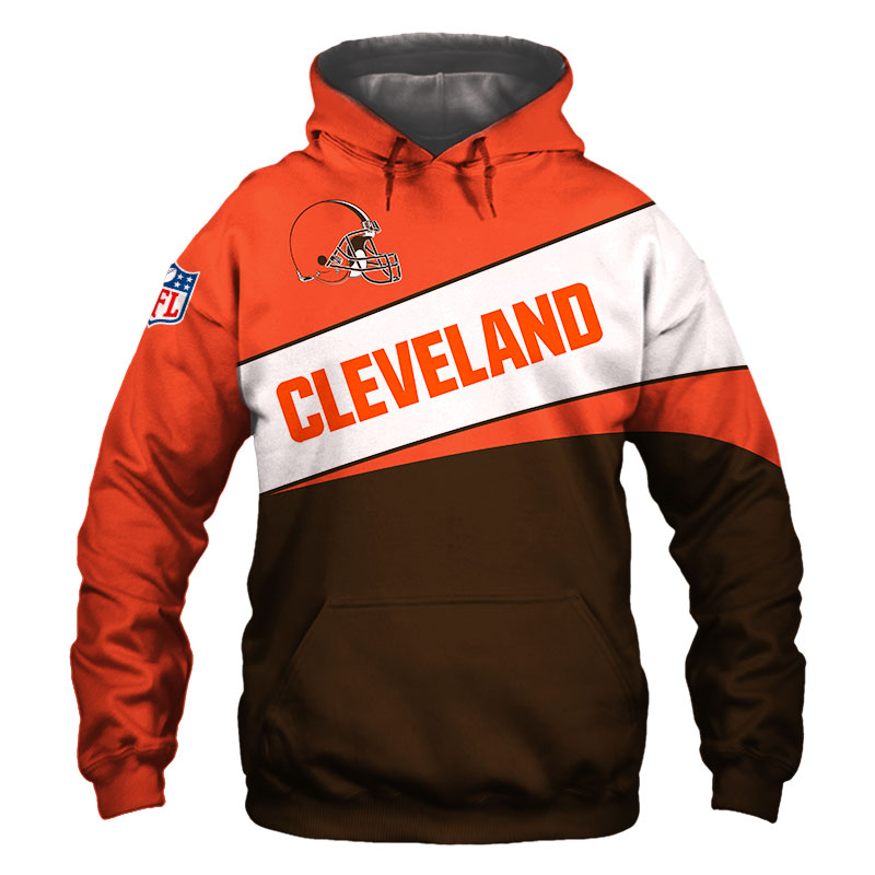 Cleveland Browns Hoodie 3D Long Sleeve Pullover new season