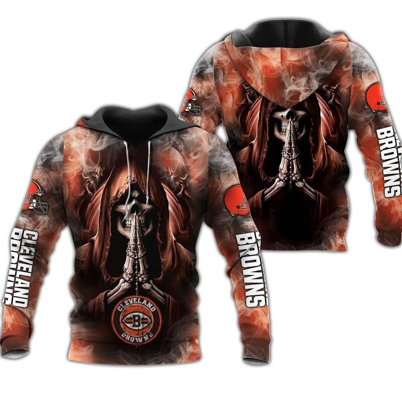 Cleveland Browns Hoodies death smoke graphic gift for men