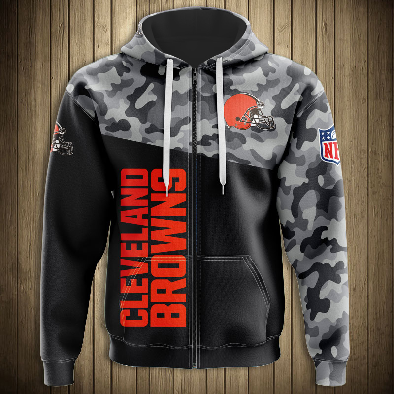 Cleveland Browns Fleece 3D Hoodie All Over Print Unique Cleveland Browns  Gifts - T-shirts Low Price